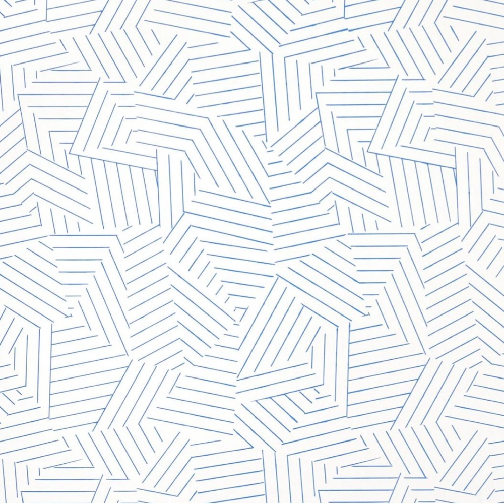 Miles Redd for Schumacher Deconstructed Stripe Cobalt Wallpaper,Two Sealed Rolls